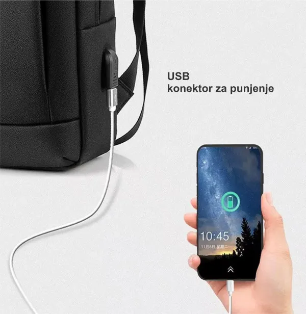 NCC-15-KLB021 Gembird Ranac za laptop 15,6inc 45x28x15cm USB konektor, 600g Slika 3