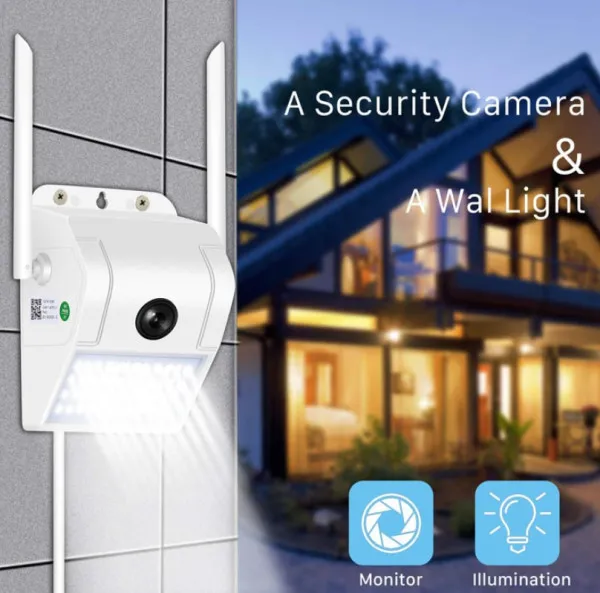 GEMBIRD CAM-IP5MP-EP48 GMB kamera 5 mpix microSD iCSee xmeye pro app Two-way voice Garden Lamp ip66* (3137) Slika 2