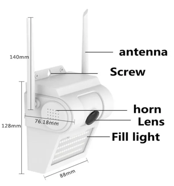 GEMBIRD CAM-IP5MP-EP48 GMB kamera 5 mpix microSD iCSee xmeye pro app Two-way voice Garden Lamp ip66* (3137) Slika 1