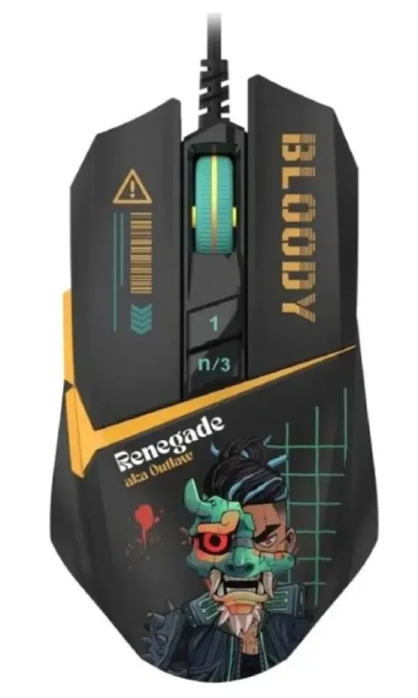 A4 TECH A4-W63 MAX RGB Renegade A4Tech Bloody RGB Gejmerski opticki mis, 2000Hz/100-12.000 Dpi, USB 129mm Slika 9