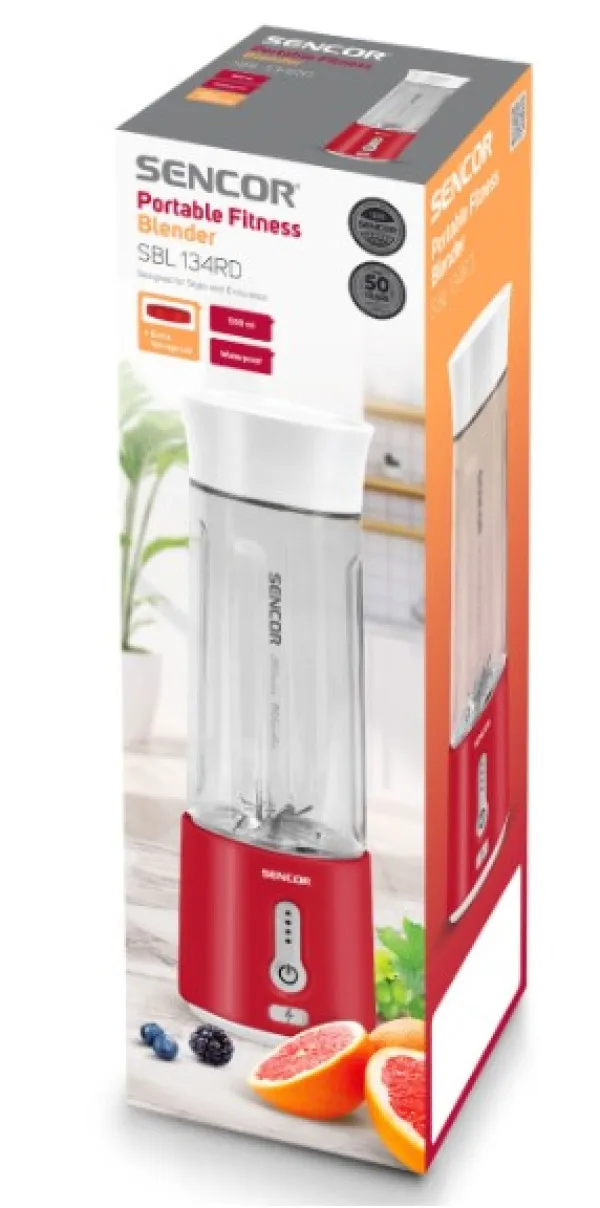 SENCOR SBL 134RD prenosni blender 500ml, 150W, Crvena Slika 3
