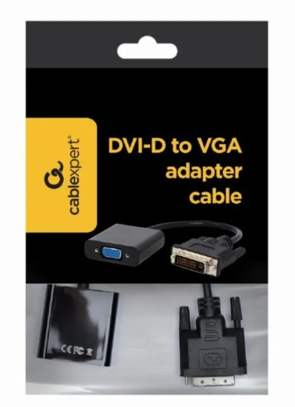 A-DVID-VGAF-01 Gembird DVI-D to VGA adapter cable 24+1, black A Slika 2