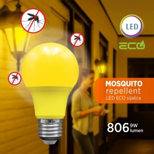 MIT.EL LED ECO sijalica E27 antiinsekt 9W A60 600Nm (Mosquito Repellent) 220-240V Slika 1