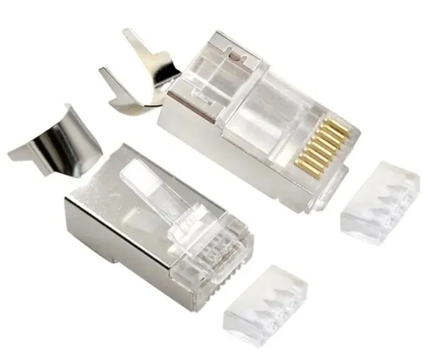 LC-PTF7-01/100 Gembird Zasticeni modularni CAT7 prolazni utikac 15u pozlacen, FTP, SFTP, 100 kom. Slika 5