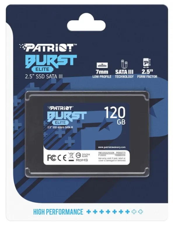 SSD 2.5 SATA3 6Gb/s 120GB Patriot Burst Elite 450MBs/320MBs PBE120GS25SSDR Slika 2