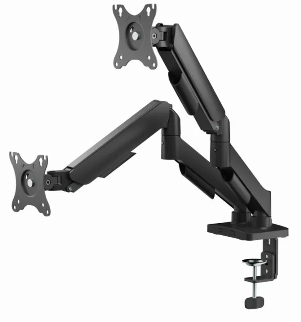 MA-DA2U-01 Gembird Podesivi stoni nosac za 2 monitora sa USB portovima, 17-32, 9kg Slika 6
