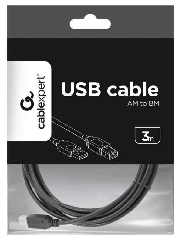 CCP-USB2-AMBM-10 Gembird USB 2.0 A-plug B-plug kabl za stampac black 3m Slika 2