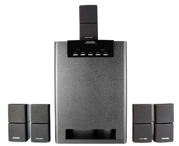 Microlab X15BT Aktivni drveni zvucnici 5.1 sistem 170W RMS (90W+2*16W) 3,5mm, Bluetooth, optical,mic Slika 8