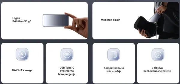 XIAOMI Ultra Slim Power Bank 5000mAh GL (BHR9535GL) Slika 3