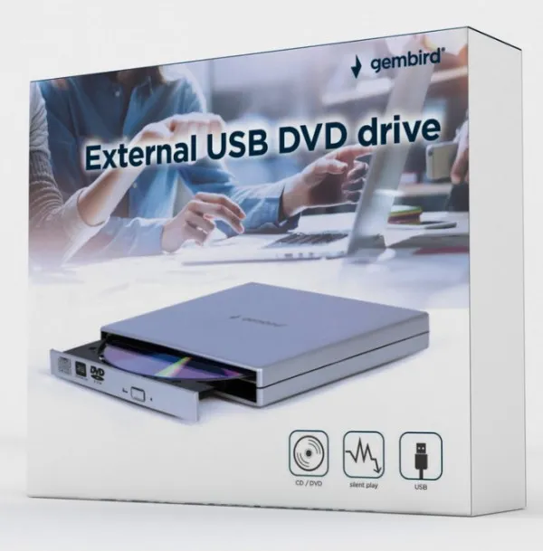 DVD-USB-021-SV Gembird eksterni USB CD/DVD drive Citac-rezac USB, silver Slika 5