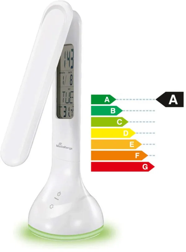 LED STONA LAMPA COMPACT LED DESK LAMP,BELA, MROS502 USB MEDIARANGE GERMANY Slika 3