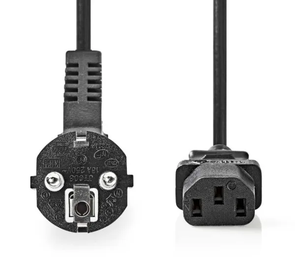 NEDIS CEGL10015BK30 kabl sa uzemljenjem muški, IEC-320-C13, Ugaoni, 3m, Okrugli, PVC, Crni (PC-186) Slika 3