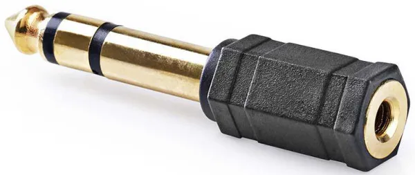 NEDIS CAGP23930BKG, Stereo audio adapter, 6,35 mm muški, 3,5 mm ženski, pozlaceni, ravni, ABS, crni 1kom Slika 3