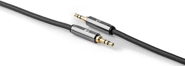 NEDIS CATB22000GY20, Stereo audio kabl, 3,5 mm muški, 3,5 mm muški, Pozlaceni, 2,00 m, Okrugli, Sivi Slika 8