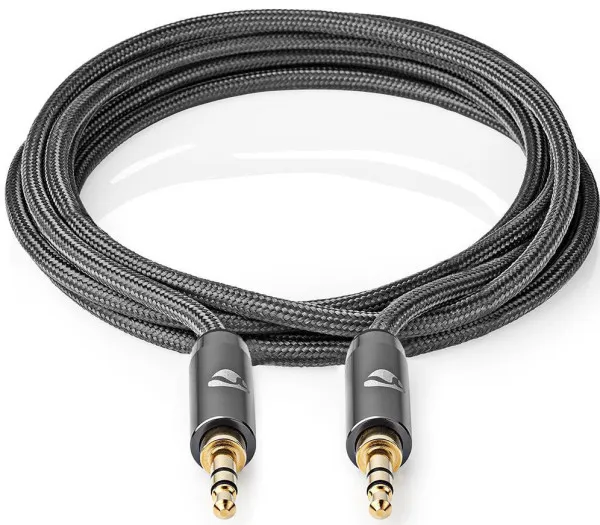 NEDIS CATB22000GY20, Stereo audio kabl, 3,5 mm muški, 3,5 mm muški, Pozlaceni, 2,00 m, Okrugli, Sivi Slika 9