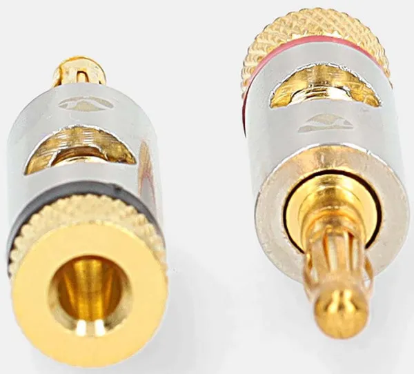 NEDIS CATB26900GD, Banana konektor, Ravni, Muški, Pozlaceni, Preènik kablovskog ulaza: 3,0 mm, 2kom Slika 5