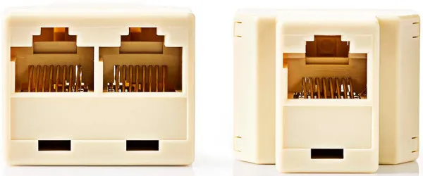 NEDIS CTGB90991IY, Tele. mrežni razdvojnik (spliter), ulaz RJ45 ženski, izlaz 2x RJ45 ženski, pozlacen, PV Slika 3