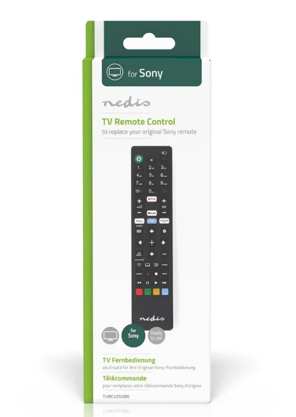 NEDIS TVRC45SOBK Univerzalni daljinski upravljac za Sony,Amazon Prime/Disney+/Netflix/YouTube Slika 1