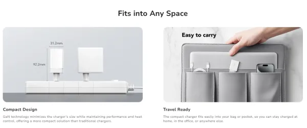 Cudy CH67_EU Brzi punjac za telefone i tablete 2xUSB-C/1XUSB-A, 67W Slika 3