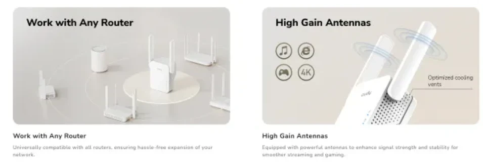 Cudy RE300, N300 Mesh Wi-Fi Range Extender,2.4 GHz Wi-Fi Speed, 300 Mbps Slika 9