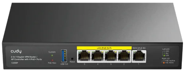 Cudy C200P, 2-in-1 Gigabit VPN Router/ AP Controller with 4 PoE+ Ports, 55W Slika 9
