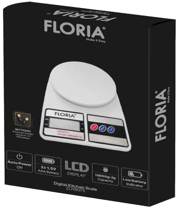 Zilan ZLN9075 Vaga, digitalna kuhinjska, do 10 kg Bela Slika 2