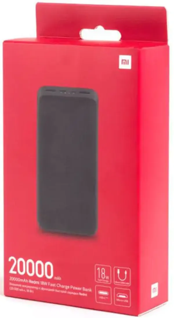 Xiaomi 20000mAh Redmi 18W Fast Charge Power Bank (Black) Slika 4