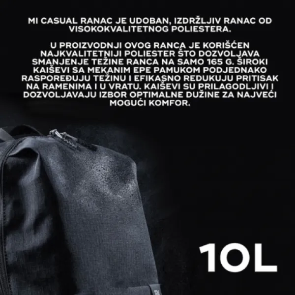 Xiaomi Mi Casual Daypack Black Ranac 340 x 225 x 130 mm, 400g Slika 4