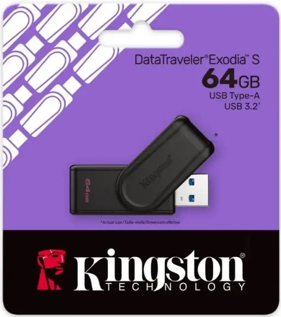 KINGSTON 64GB DTXS/64GB USB Flash memorija 3.2 Black Slika 3