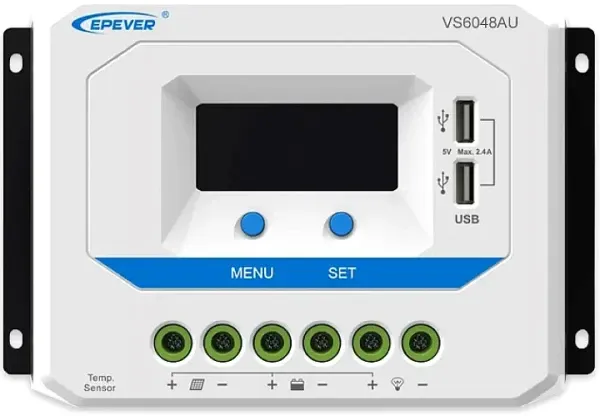Epever Kontroler punjenja 60A 12/24/36/48V VS6048AU LCD,Beli Slika 7