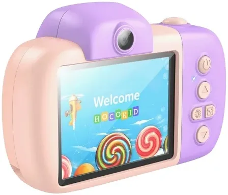 Hoco Decija kamera DV201 Pink 2 IPS LCD, 32 MPx, FullHD, miD,47g,USB-C Slika 2