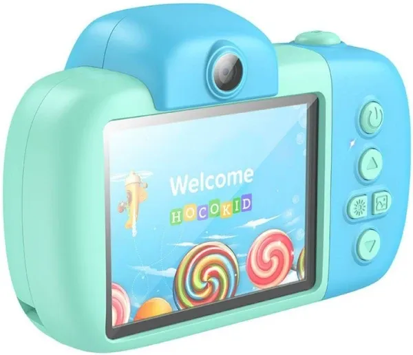 HOCO DV201 Blue Decija kamera 2 IPS LCD, 32 MPx, FullHD, miD,240x320,USB-C,47g Slika 4