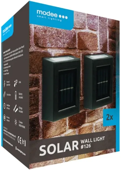 Solarna zidna lampa ML-WS126 126 Modee Lighting LED (Cena je za pakovanje od 2kom) Slika 1