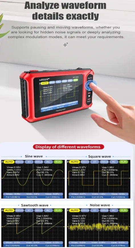 NOYAFA NF-622 Osciloskop,1.8inca,200 kHz,100g,1000mAh Slika 8