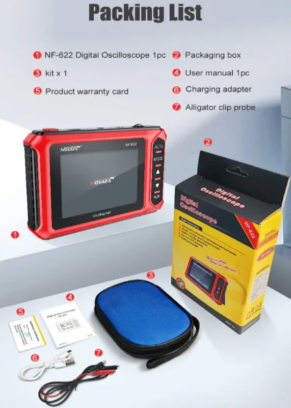 NOYAFA NF-622 Osciloskop,1.8inca,200 kHz,100g,1000mAh Slika 5