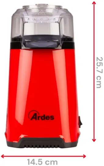 ARDES AR1K05 Aparat za kokice,1200 W, Crveno/Crna Slika 1