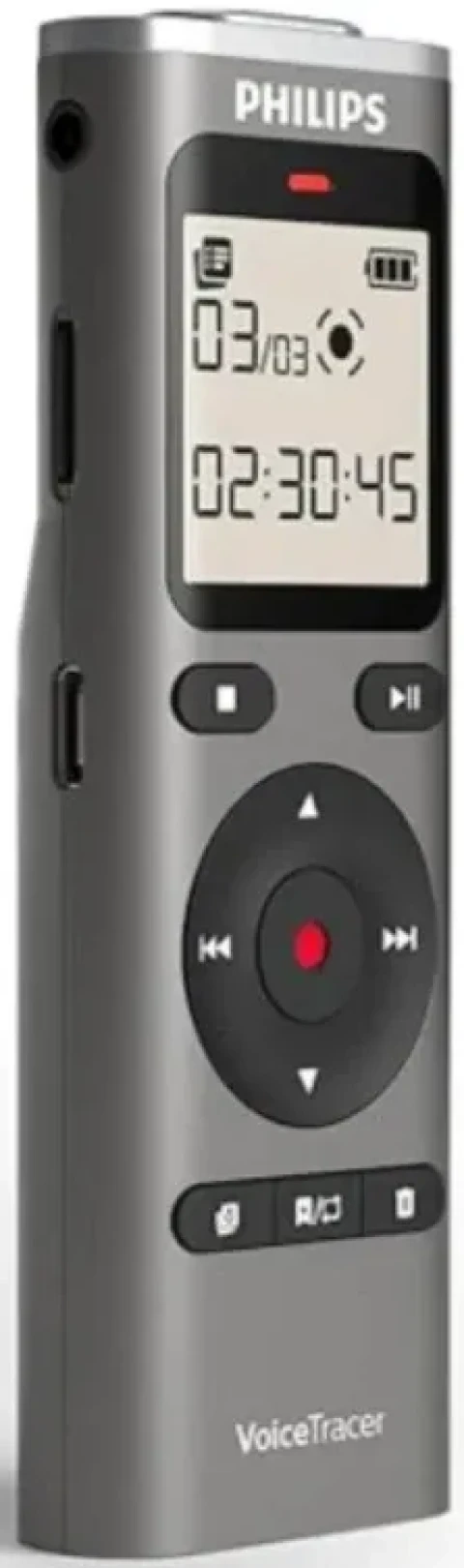 Philips Diktafon DVT1170 Mono,8GB,LCD 2x AAA,siva,USP C,USB 2.0 Slika 3