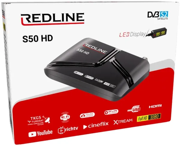 Redline S50 Prijemnik satelitski DVB-S2, Full HD, HDMI, USB Slika 4