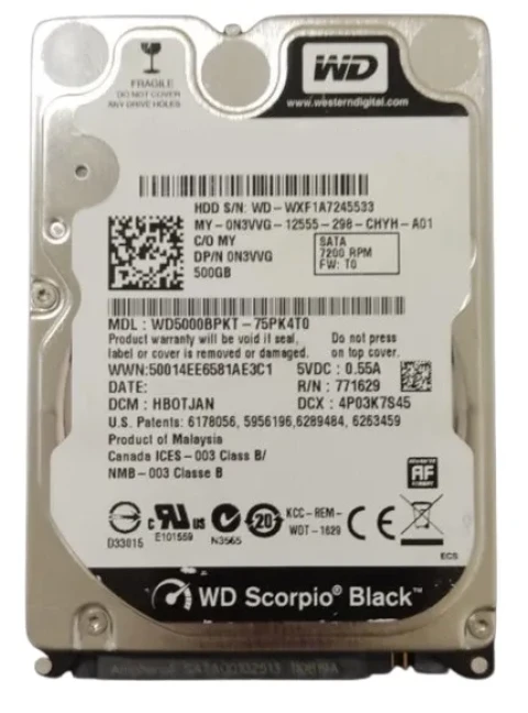 HDD 2.5 * 500GB WD5000BPKT Black 7200rpm 16mb SATA 9.5mm Slika 2
