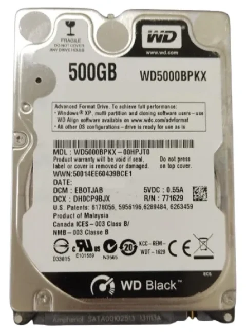 HDD 2.5 * 500GB WD5000BPKX WD BLACK scorpio 7200rpm 16mb SATA3  9.5mm Slika 2