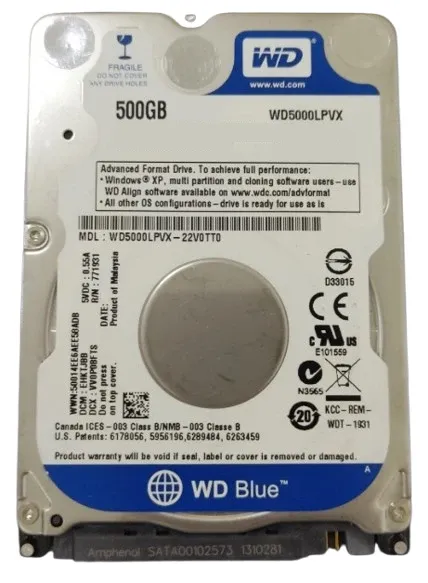 HDD 2.5 * 500GB WD5000LPVX WD BLUE 5400RPM 8MB SATA3 7mm Slika 5