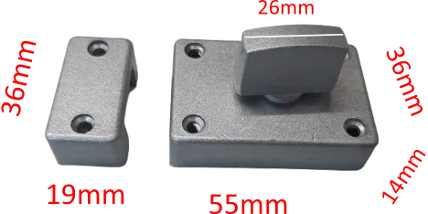 Reza za vrata mod.505 siva Slika 4