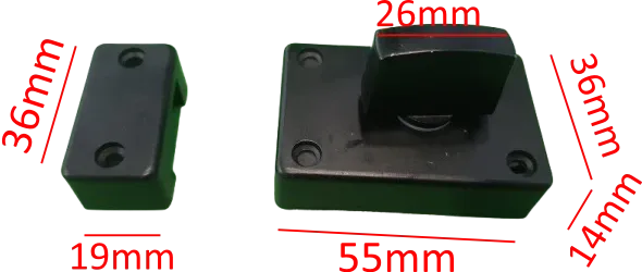 Reza za vrata mod.505 crna Slika 1