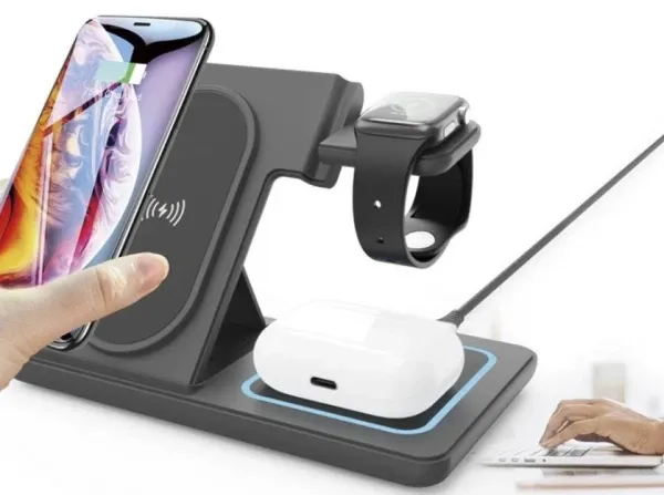TA-WPC31A-01-BK Gembird Sklopivi bežièni punjaè 3 u 1, 15 W, Apple Watch, crni Slika 2