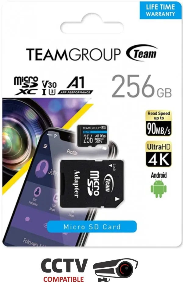 TEAM GROUP TeamGroup MICRO SDXC 256GB ELITE, UHS-I U3 V30 A1, 100/50MB/s +SD Adapter TEAUSDX256GIV30A103 Slika 6