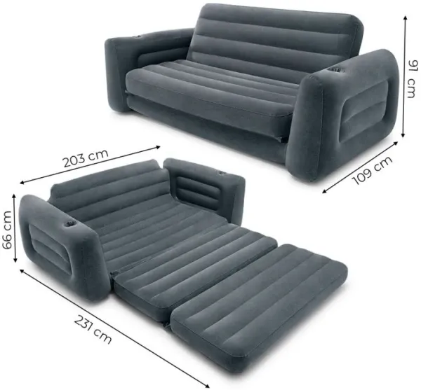 INTEX sofa na naduvavanje 2u1,za spoljasnu i unutrsanju upotrebu,7.5kg Slika 5