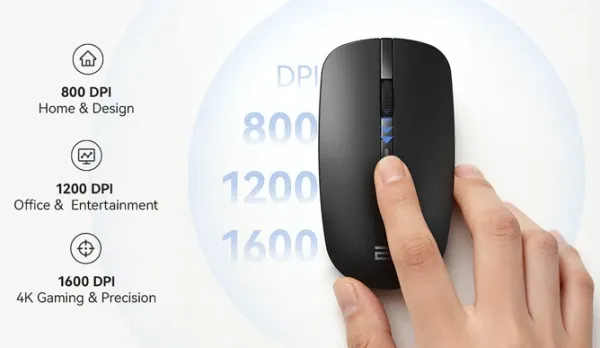 Cudy MK200 Black set mis + tastatura Full size DPI 800 1200 1600 Slika 4