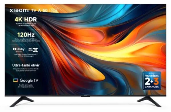 TV Xiaomi TV A50 2026 50inca, 4K, 3840 × 2160, Google TV Televizor Slika 2