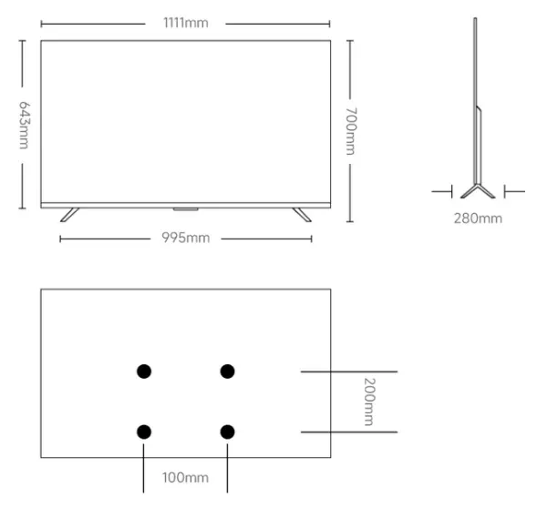 TV Xiaomi TV A50 2026 50inca, 4K, 3840 × 2160, Google TV Televizor Slika 4