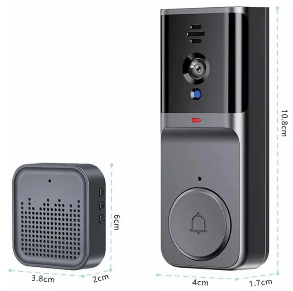 GEMBIRD KPS-M16,GMB Pametno WiFi Video Zvono 1080p sa kamerom, night vision opcija kamere,IPS Display Slika 4